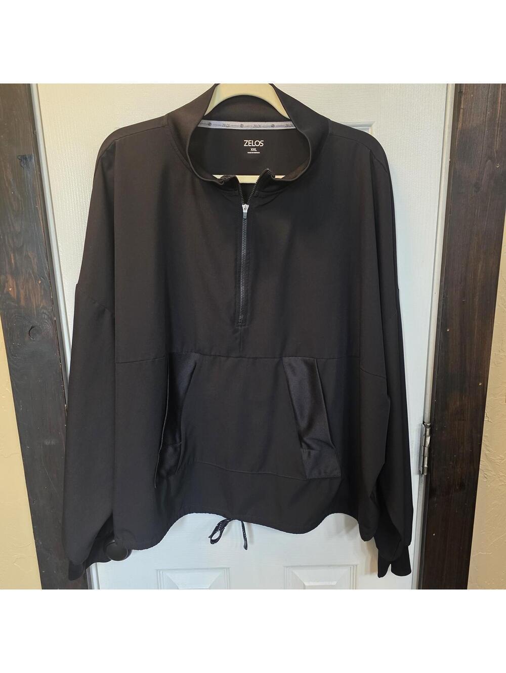 Zelos Women's Black Pullover Half-Zip Sweatshirt -XXL